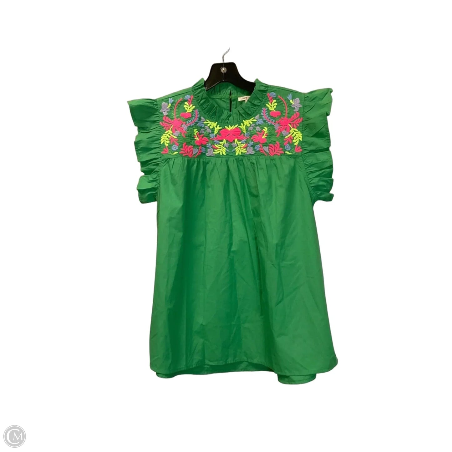 Top Short Sleeve By Jodifl In Green, Size: L