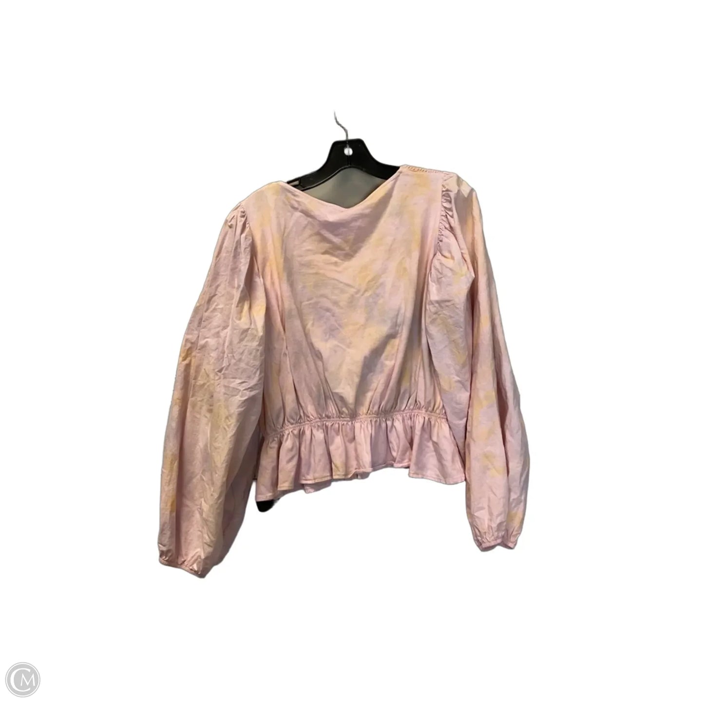 Top Long Sleeve By Zara In Pink, Size: M