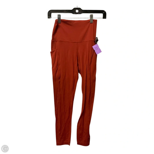 Athletic Leggings By Lululemon In Orange, Size: 8