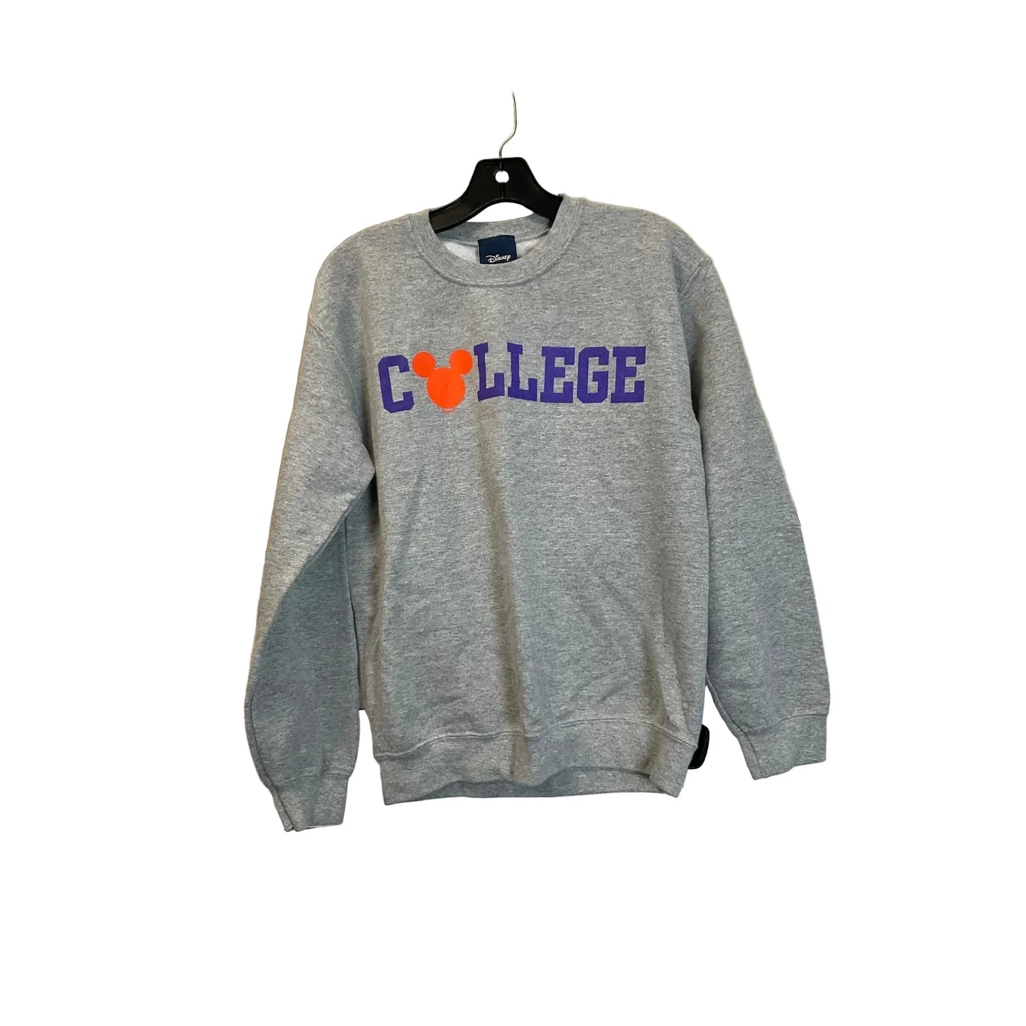 Sweatshirt Crewneck By Disney In Grey, Size: S