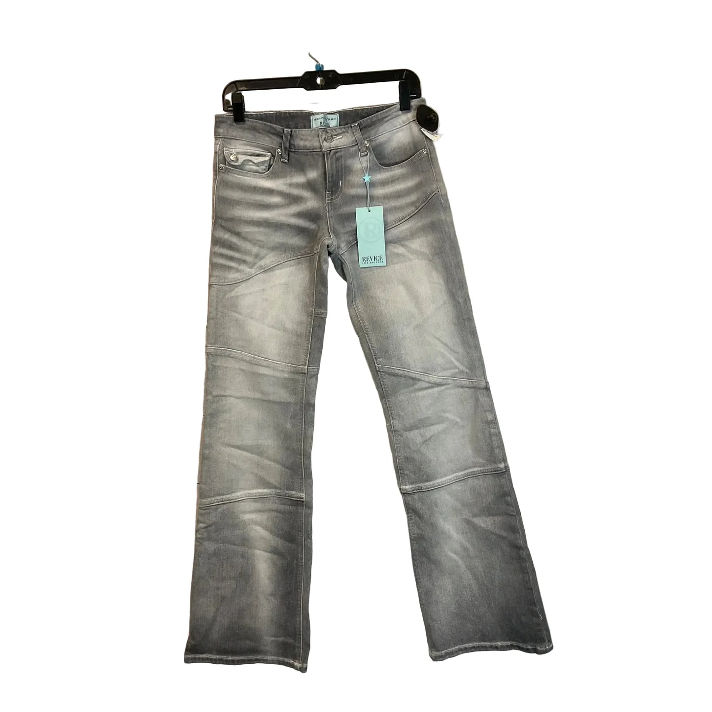 Jeans Flared By Clothes Mentor In Grey Denim, Size: 28