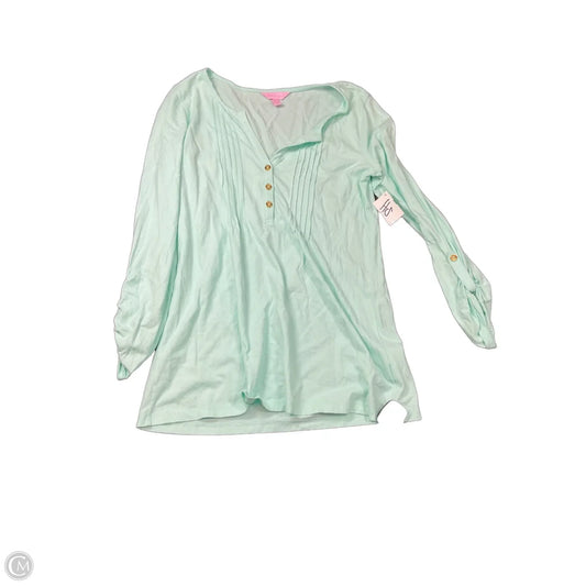 Top Long Sleeve Designer By Lilly Pulitzer In Teal, Size: S