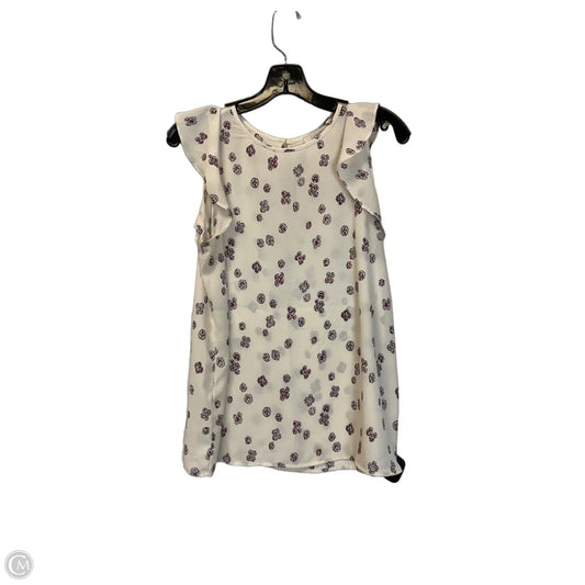 Top Short Sleeve By Loft In Cream, Size: S