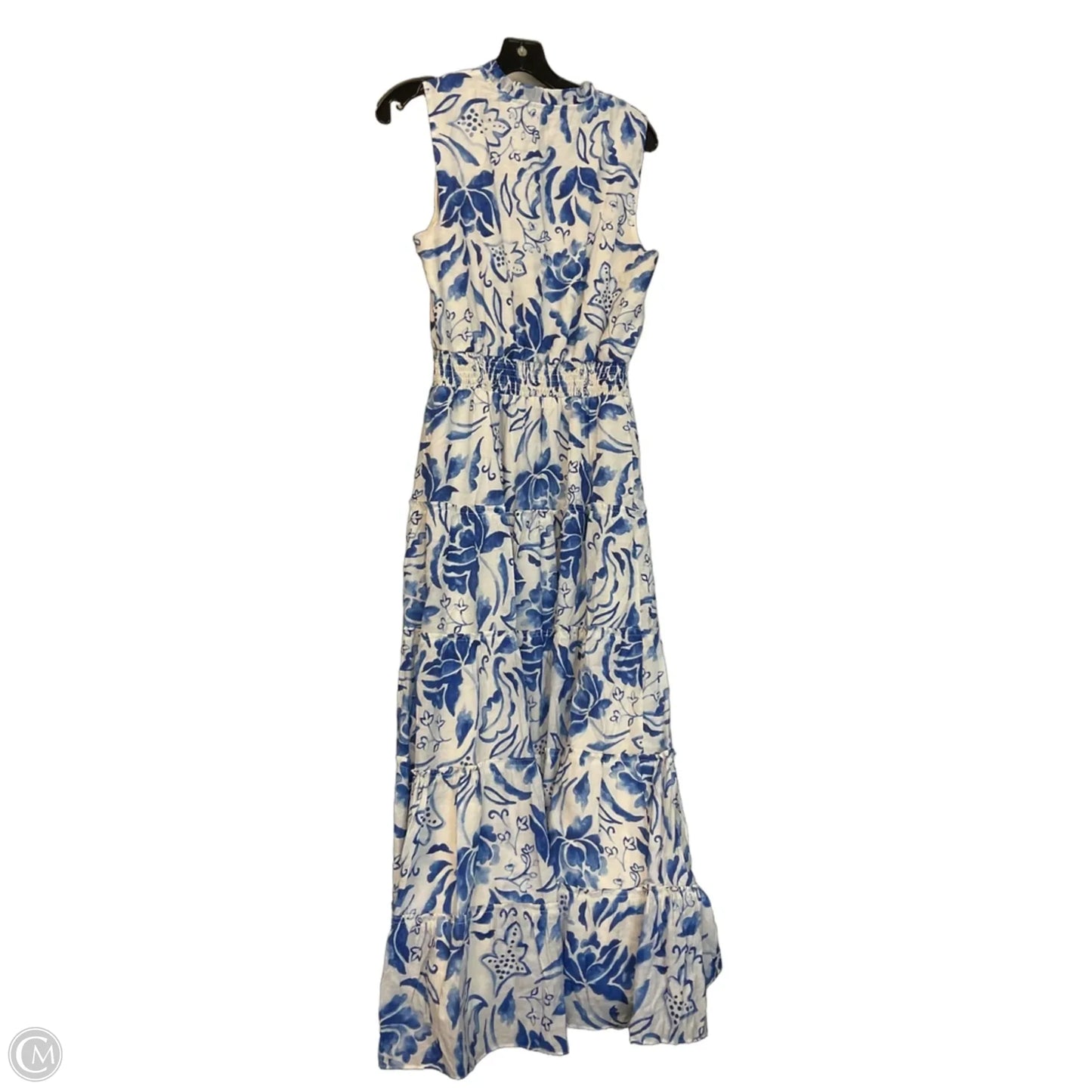 Dress Party Long By Cynthia Steffe In Blue & Cream, Size: M