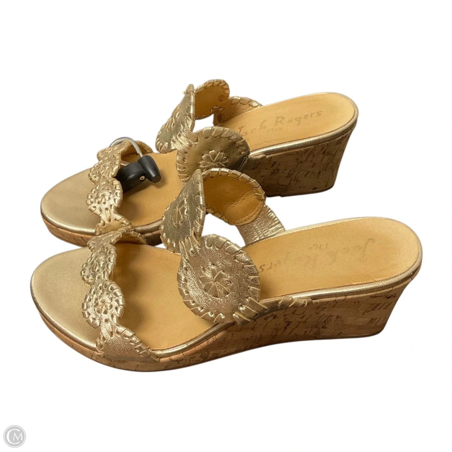 Sandals Heels Wedge By Jack Rogers In Gold, Size: 6.5