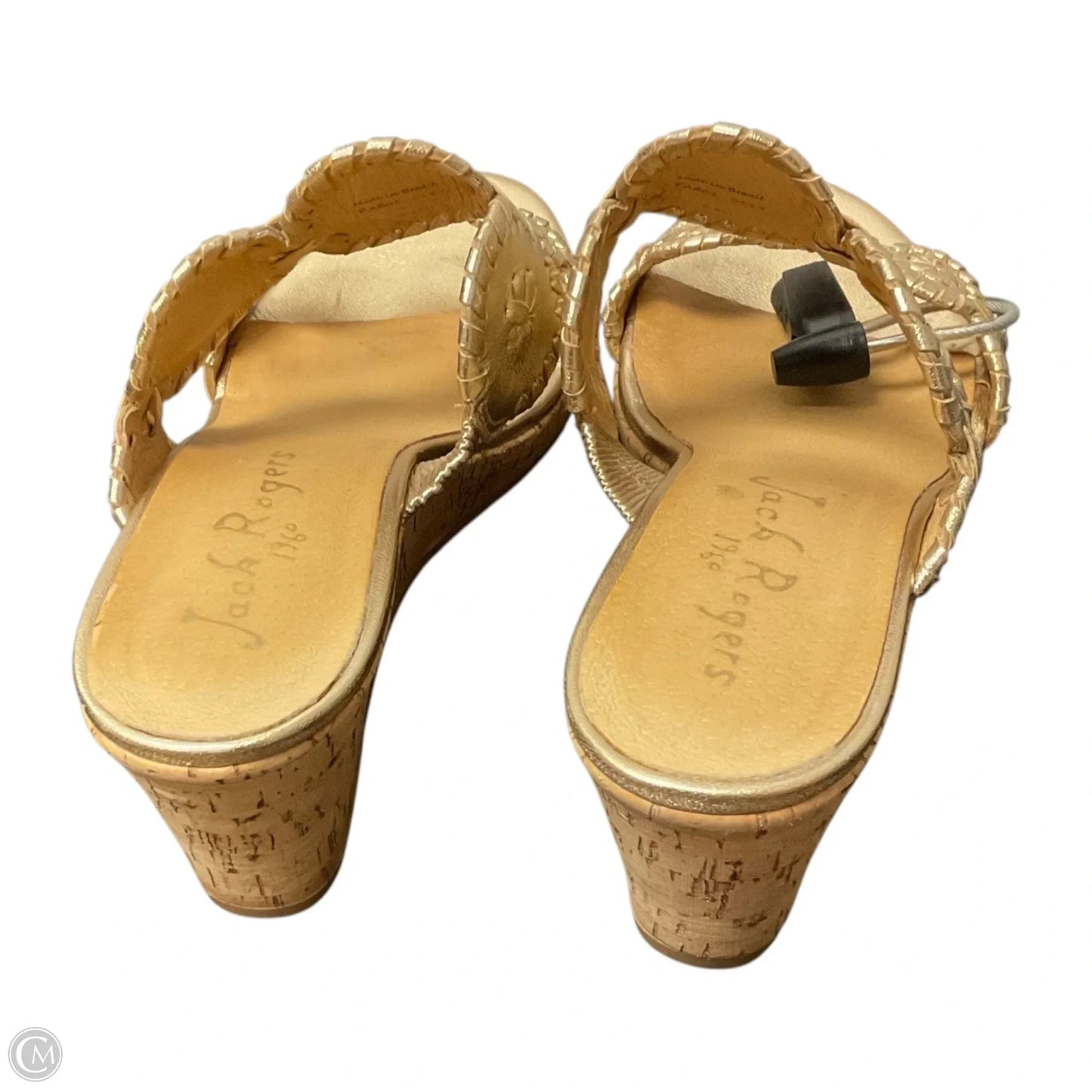 Sandals Heels Wedge By Jack Rogers In Gold, Size: 6.5