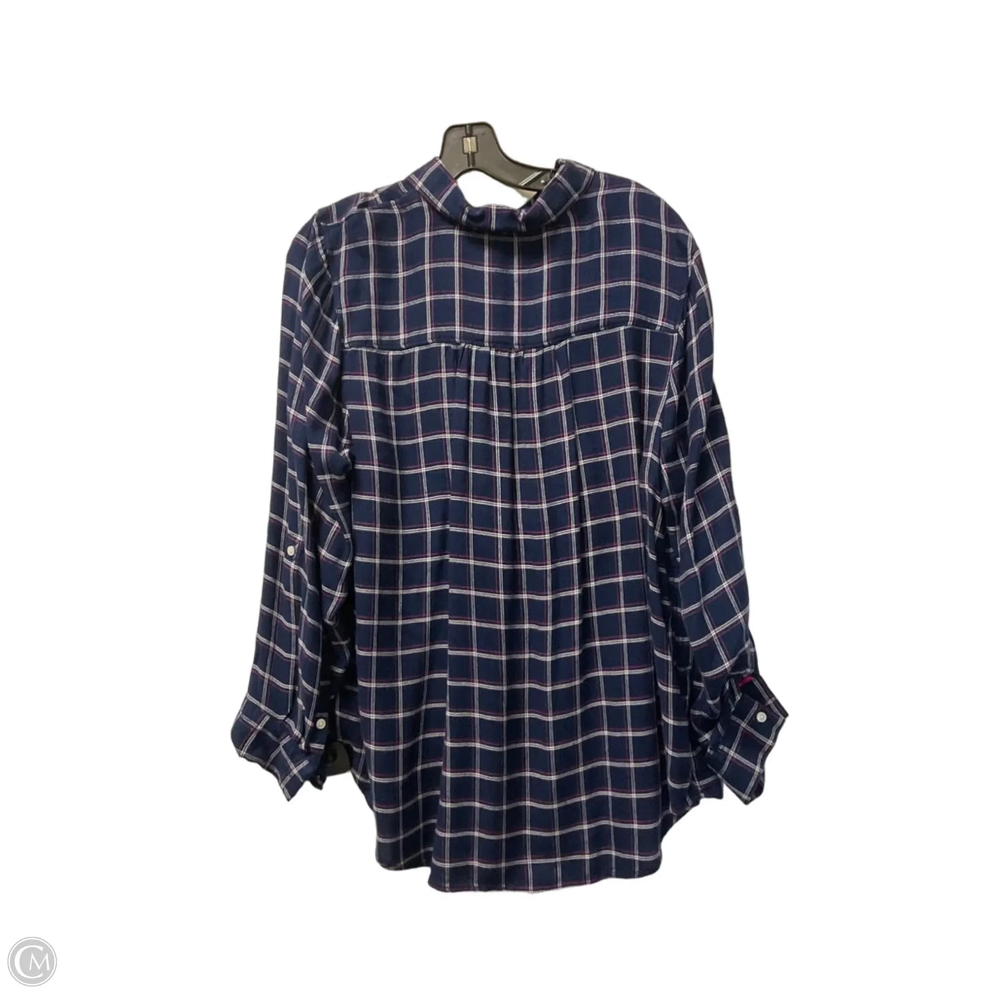 Top Long Sleeve Basic By Crown And Ivy In Blue, Size: 2x