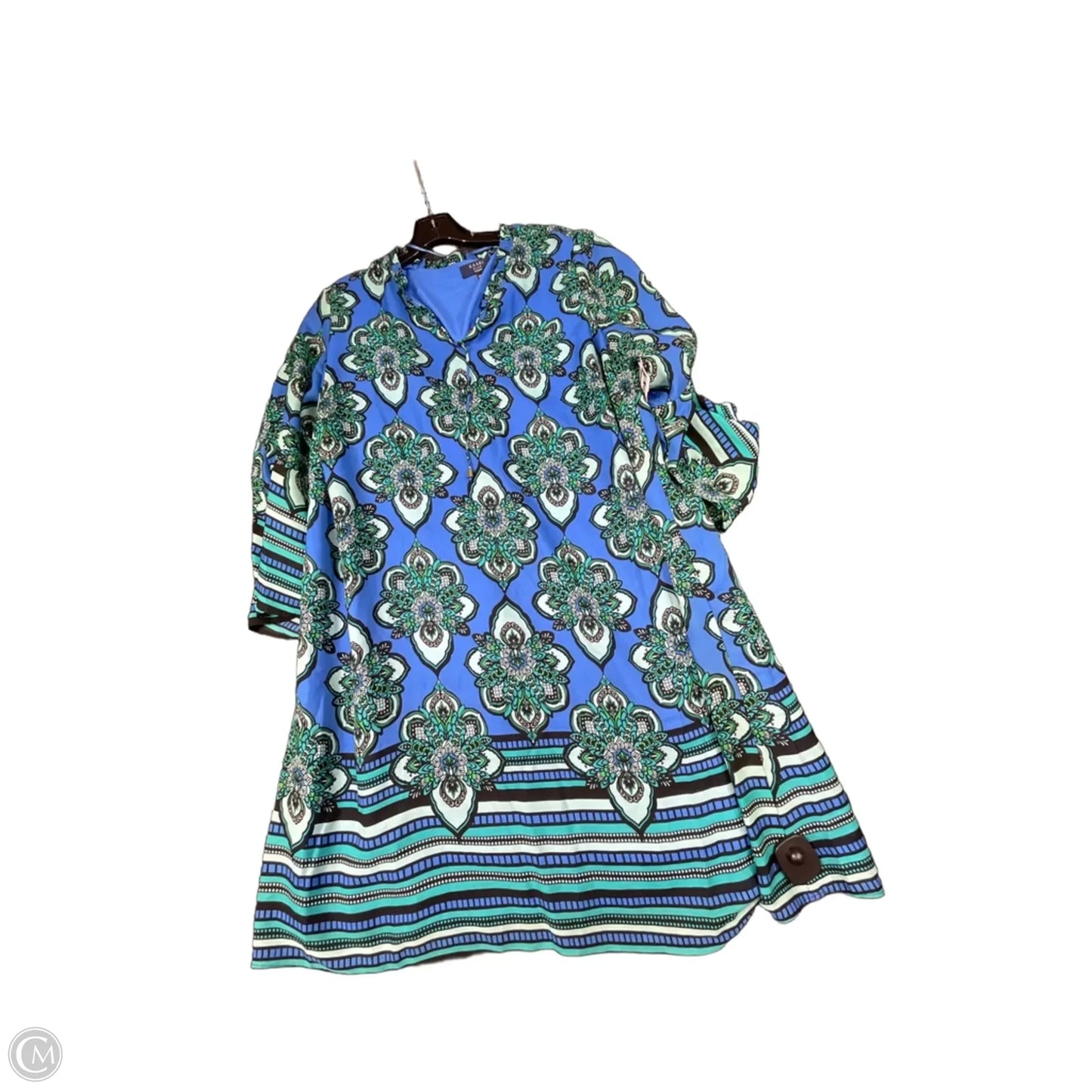 Dress Casual Short By Kaari Blue In Blue, Size: 1x