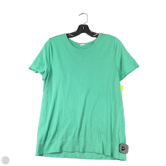 Athletic Top Short Sleeve By Athleta In Green, Size: M