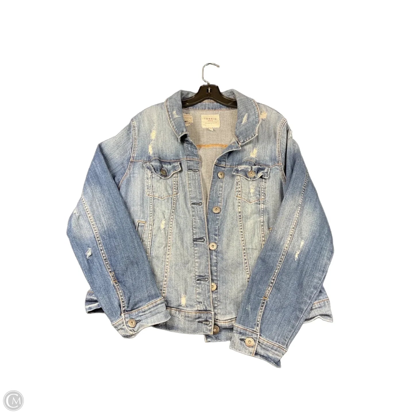 Jacket Denim By Torrid In Blue Denim, Size: 2
