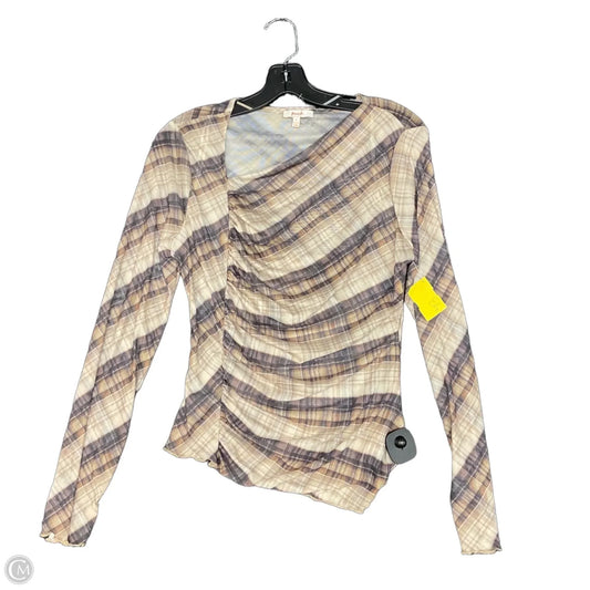 Top Long Sleeve By Peach In Brown, Size: L