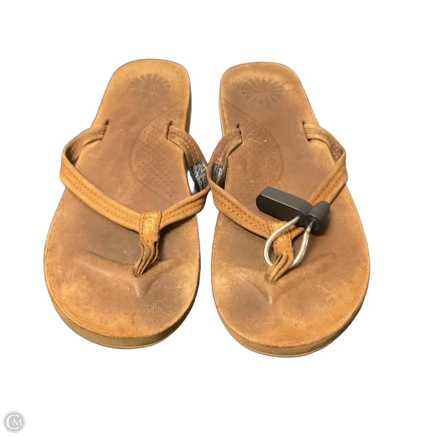 Sandals Designer By Ugg In Brown, Size: 7