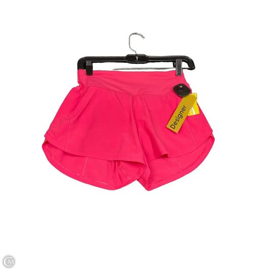 Athletic Shorts By Lululemon In Pink, Size: 4