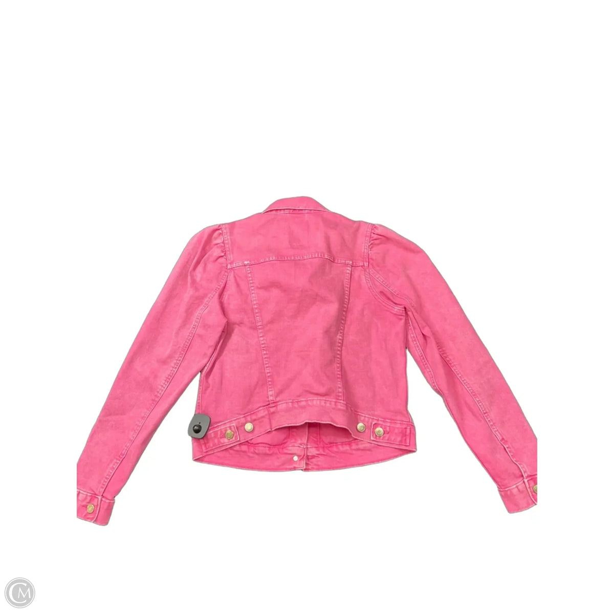 Jacket Denim By Gap In Pink Denim, Size: S