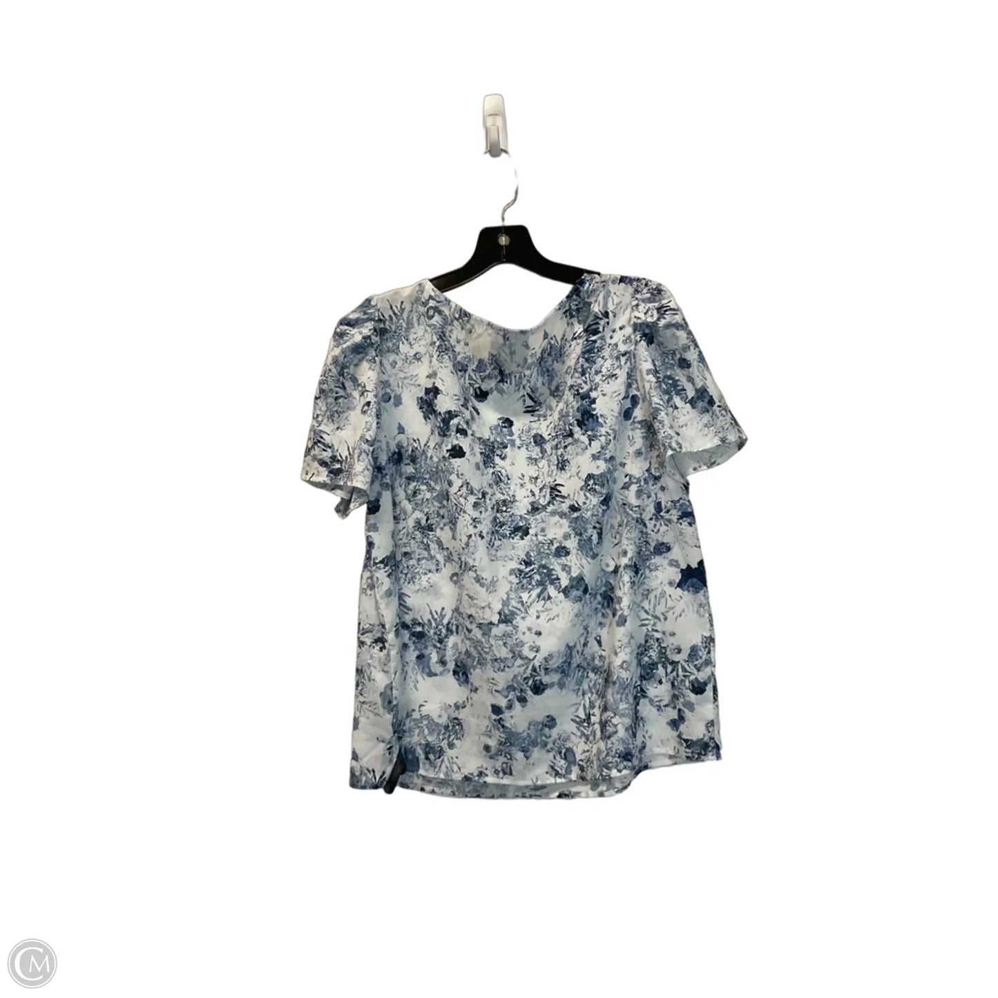 Top Short Sleeve By Alex Marie In Blue, Size: L