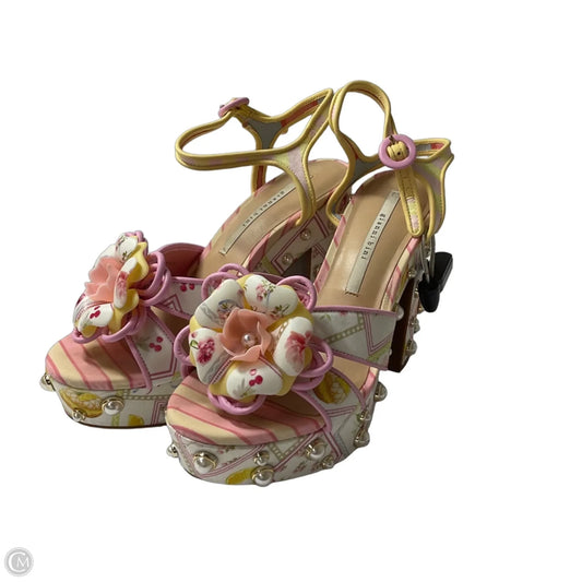 Sandals Heels Platform By Gianni Bini In Floral Print, Size: 8.5
