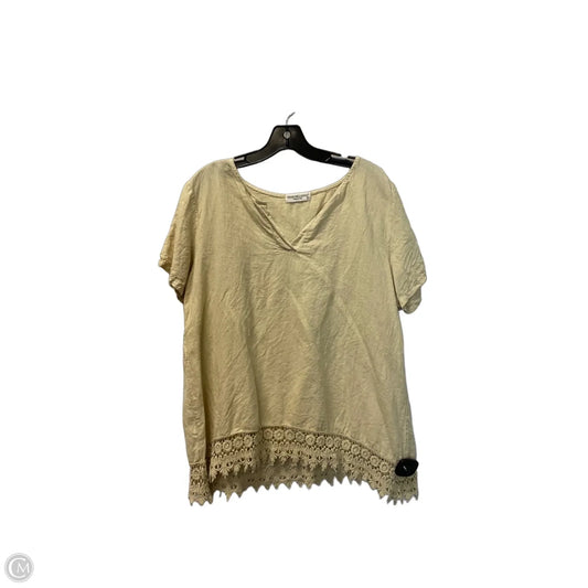 Top Short Sleeve By Terzo Millennio In Tan, Size: L