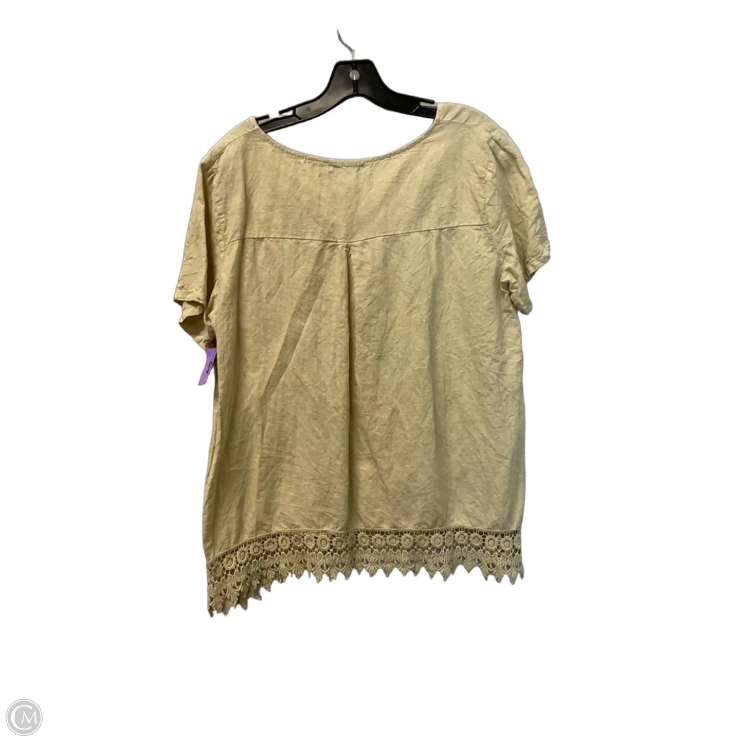 Top Short Sleeve By Terzo Millennio In Tan, Size: L