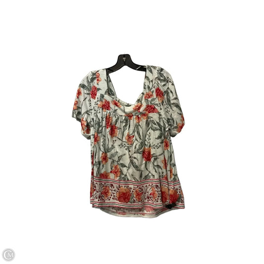Top Short Sleeve By Lucky Brand In Green, Size: L