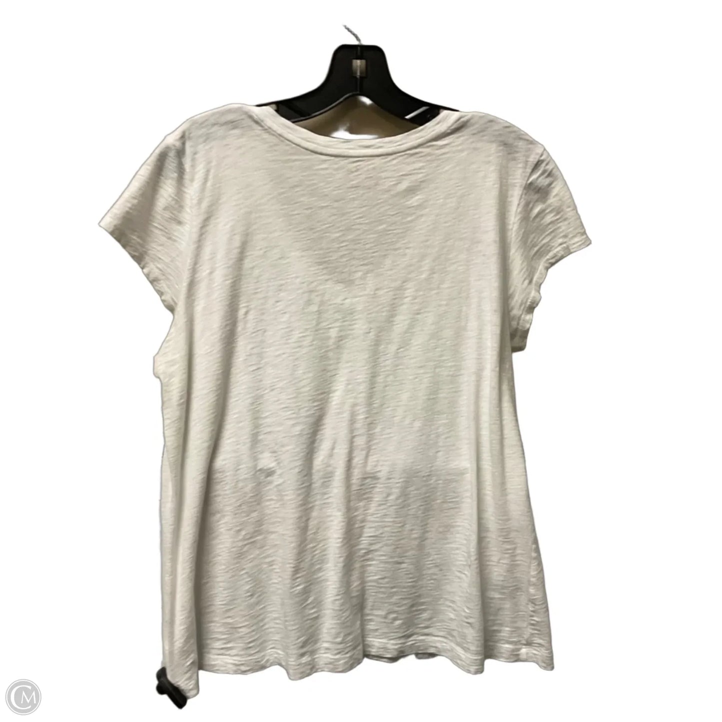 Top Short Sleeve Basic By Tahari In White, Size: Xl