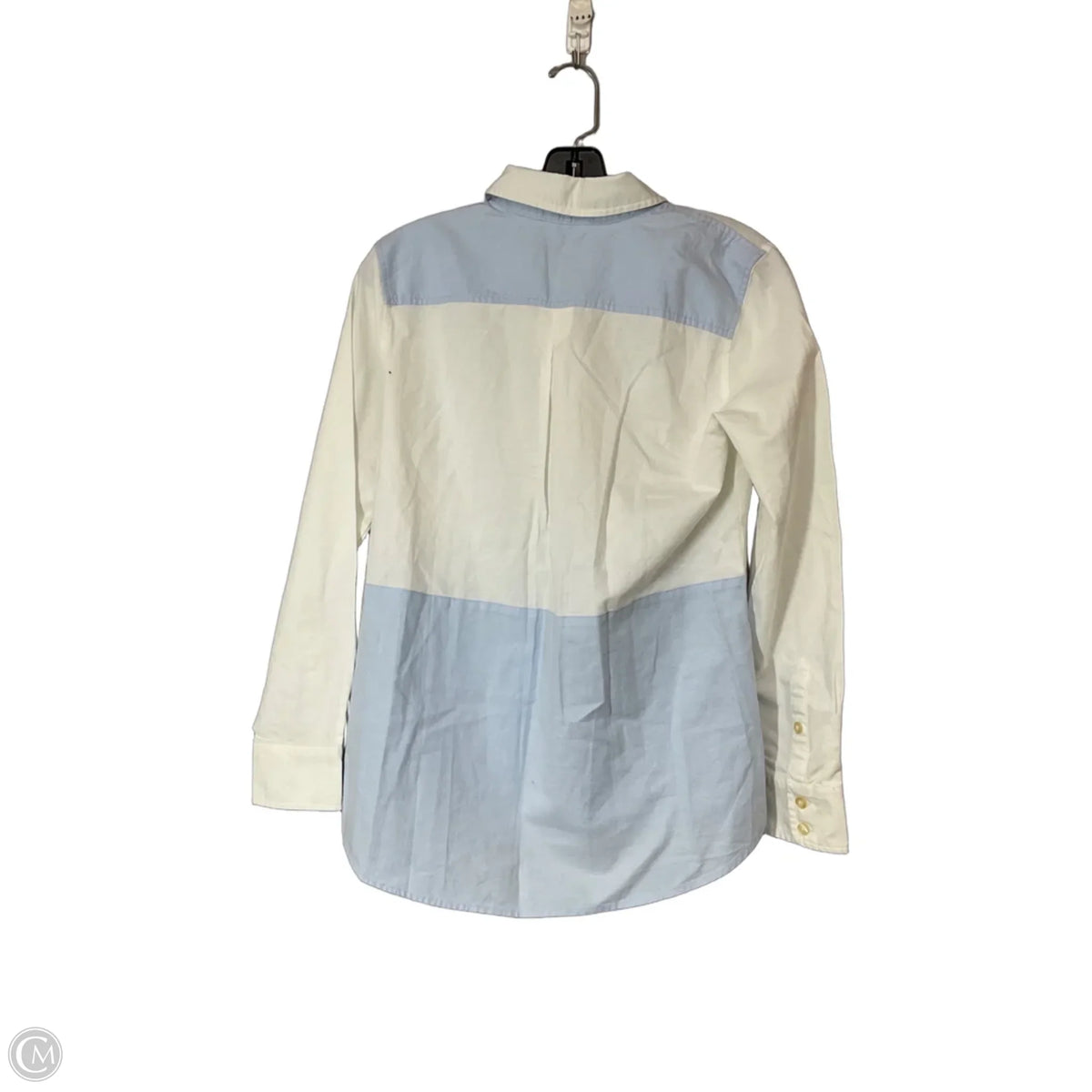 Top Long Sleeve By Vineyard Vines In Blue & White, Size: 2