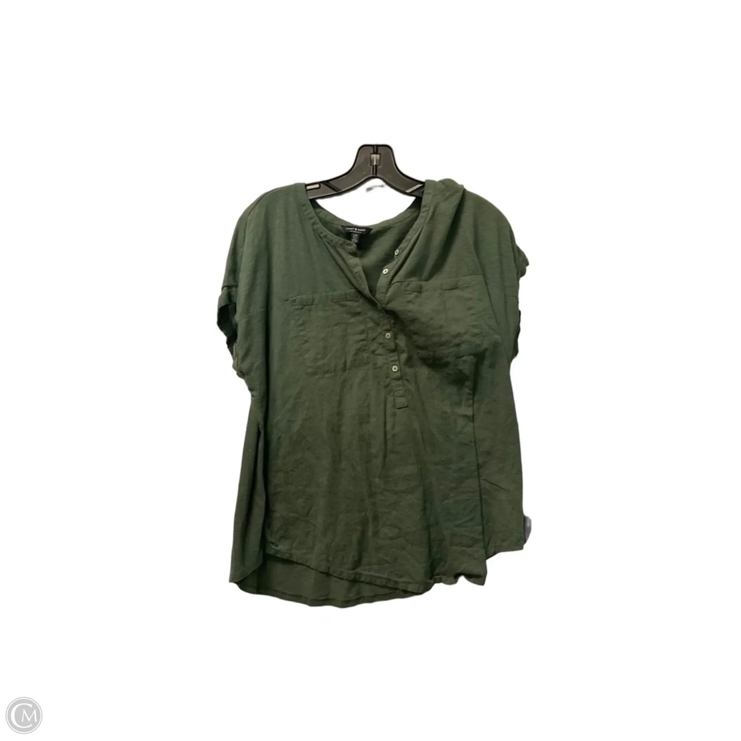 Top Short Sleeve Basic By Lucky Brand In Green, Size: L