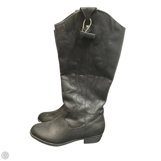 Boots Knee Flats By True Craft In Black, Size: 10