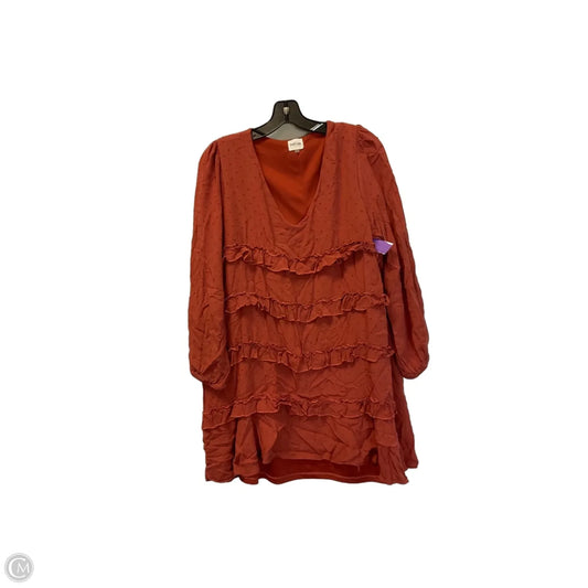 Dress Casual Short By Peach Love Cream California In Orange, Size: L