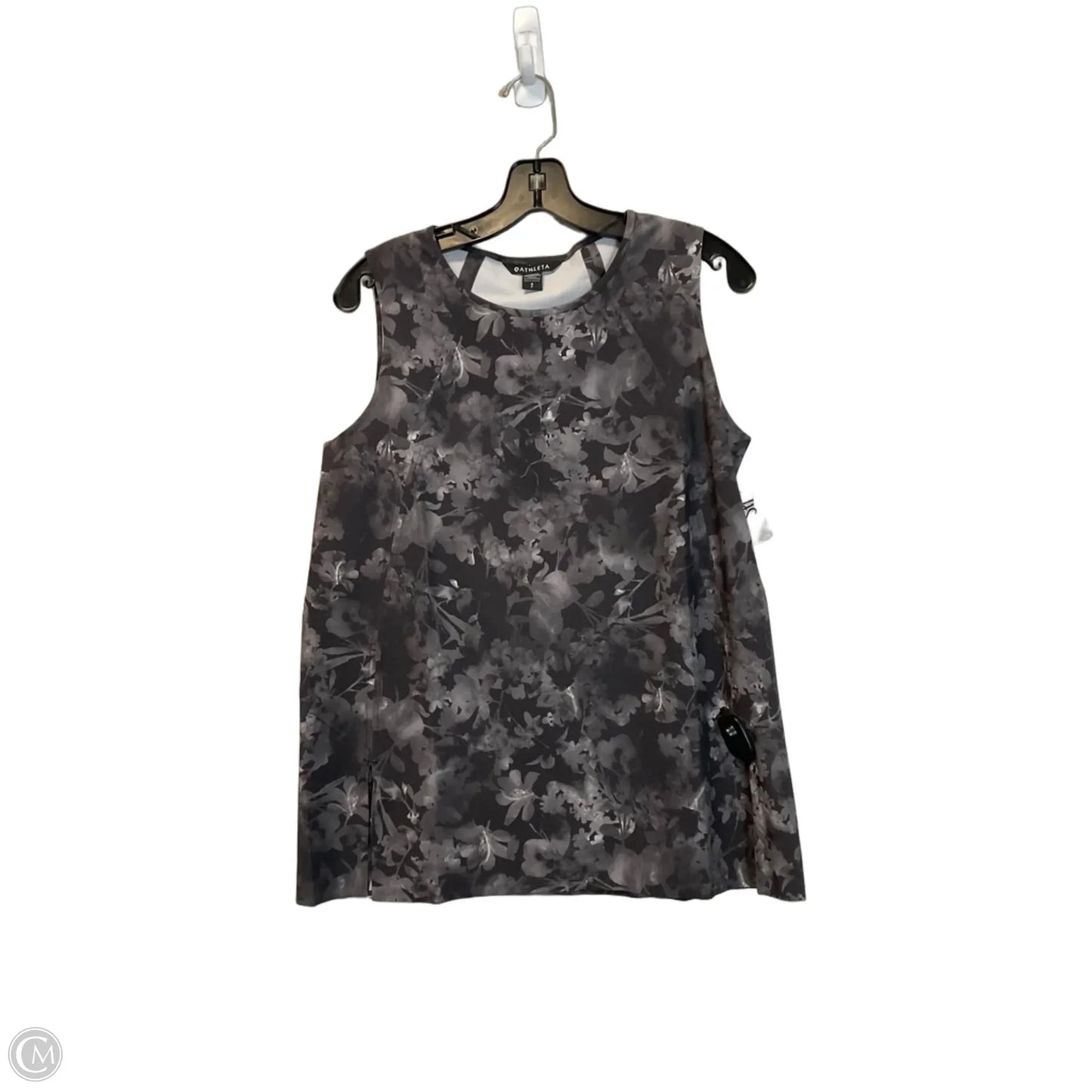 Athletic Tank Top By Athleta In Black & Grey, Size: S