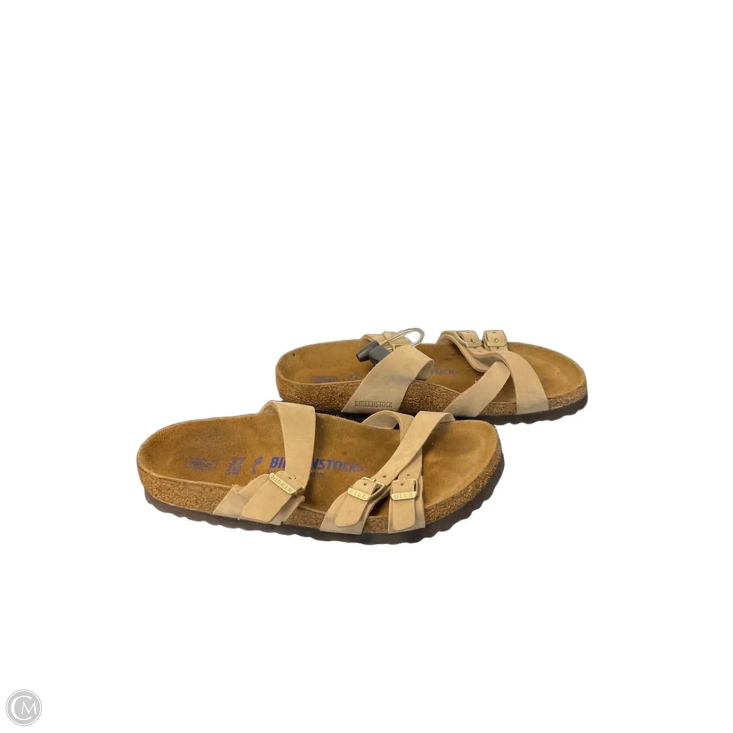 Sandals Flats By Birkenstock In Tan, Size: 6.5