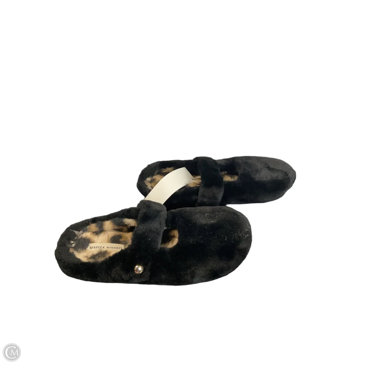 Slippers Designer By Rebecca Minkoff In Black, Size: 7