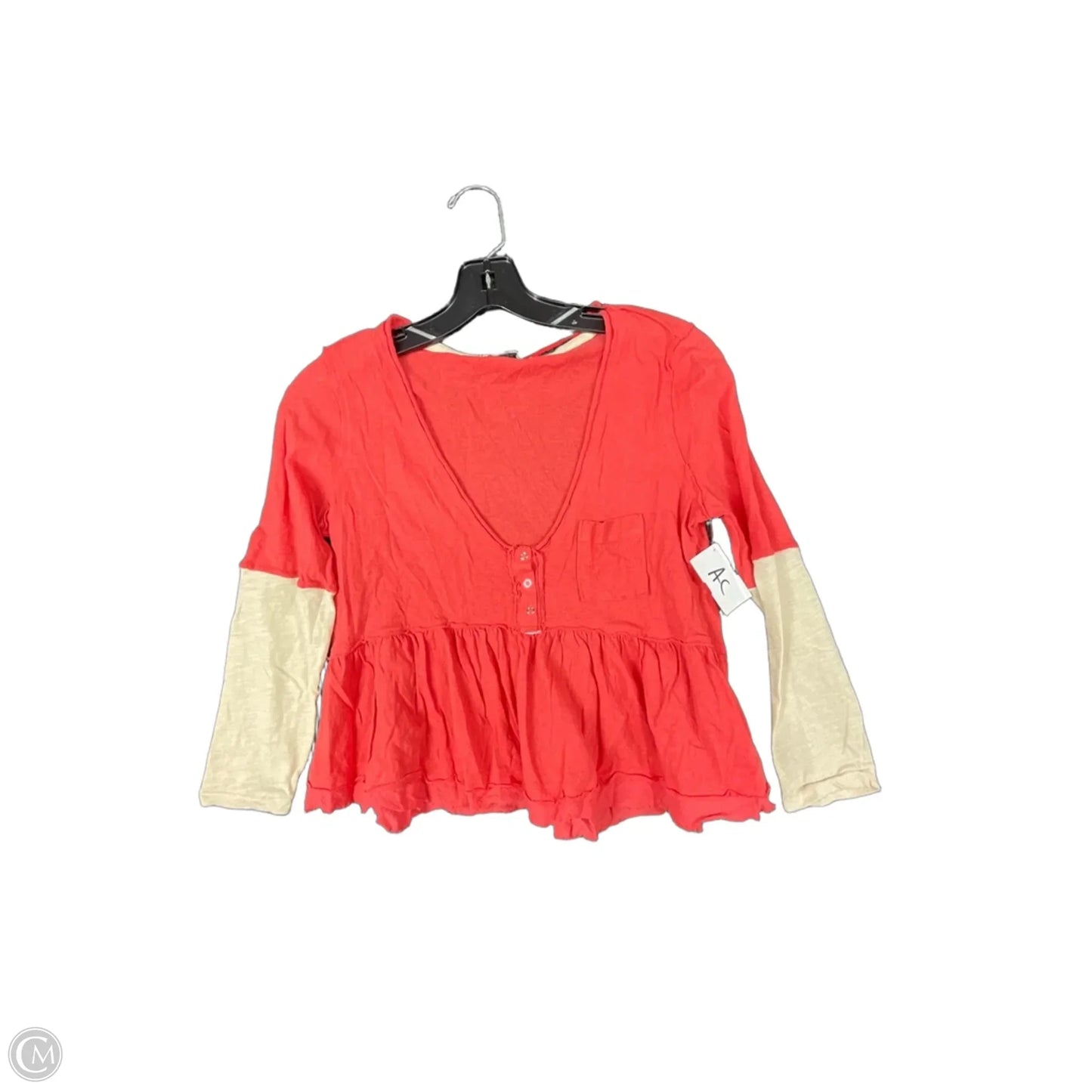 Top Long Sleeve By We The Free In Red, Size: Xs
