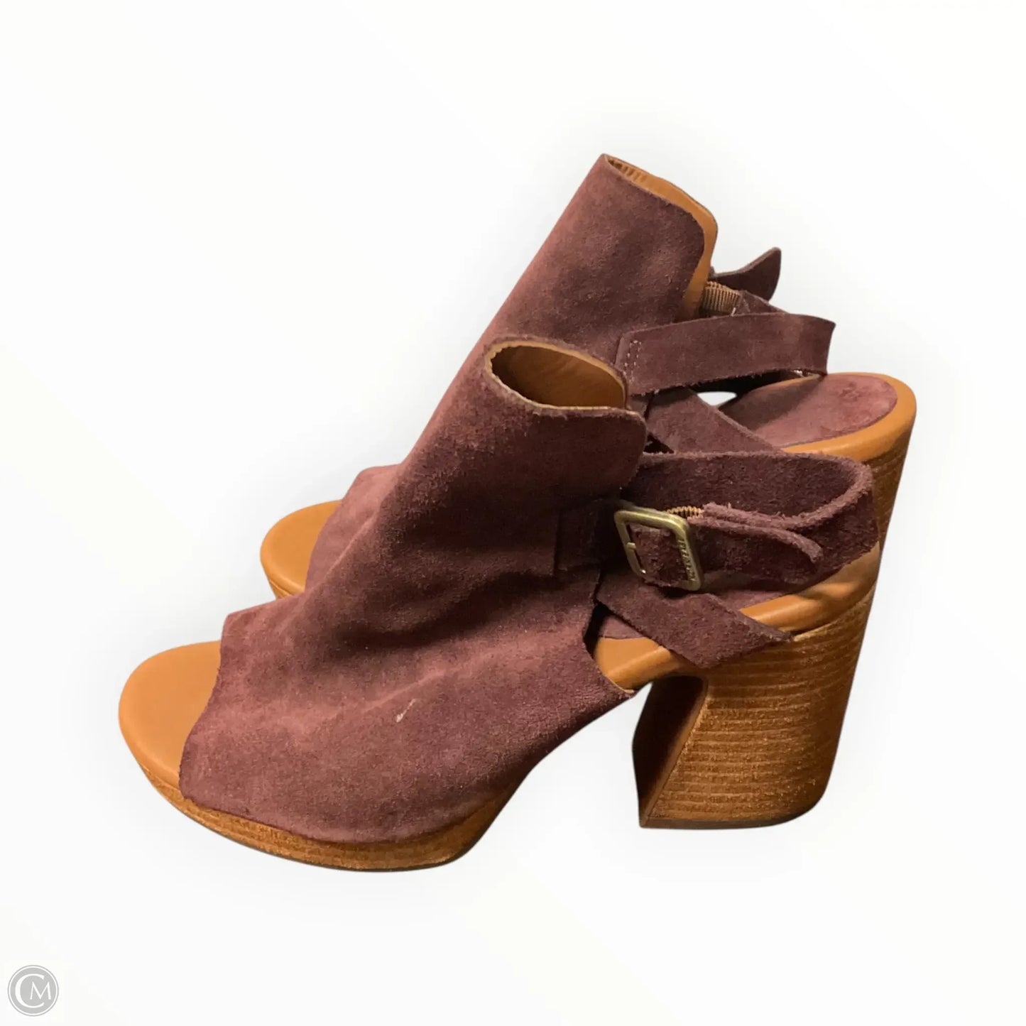 Sandals Heels Block By Kork Ease In Red, Size: 8