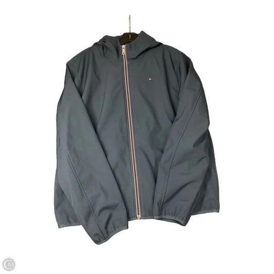 Coat Raincoat By Tommy Hilfiger In Blue, Size: L