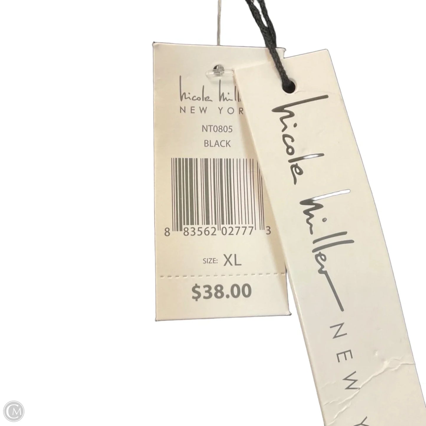 Top Short Sleeve By Nicole By Nicole Miller In Black, Size: Xl