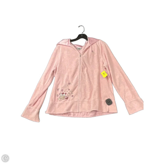 Sweatshirt Hoodie By Disney In Pink, Size: L