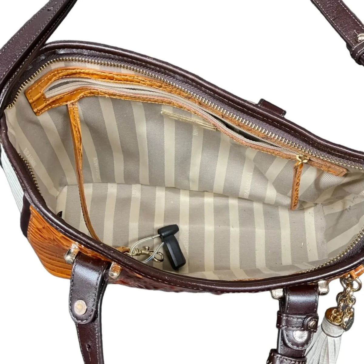 Handbag Designer By Brahmin, Size: Medium