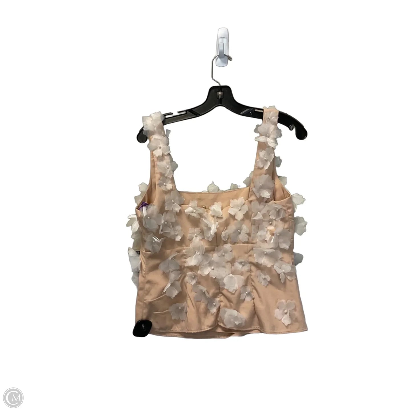 Top Sleeveless By Clothes Mentor In Tan, Size: M