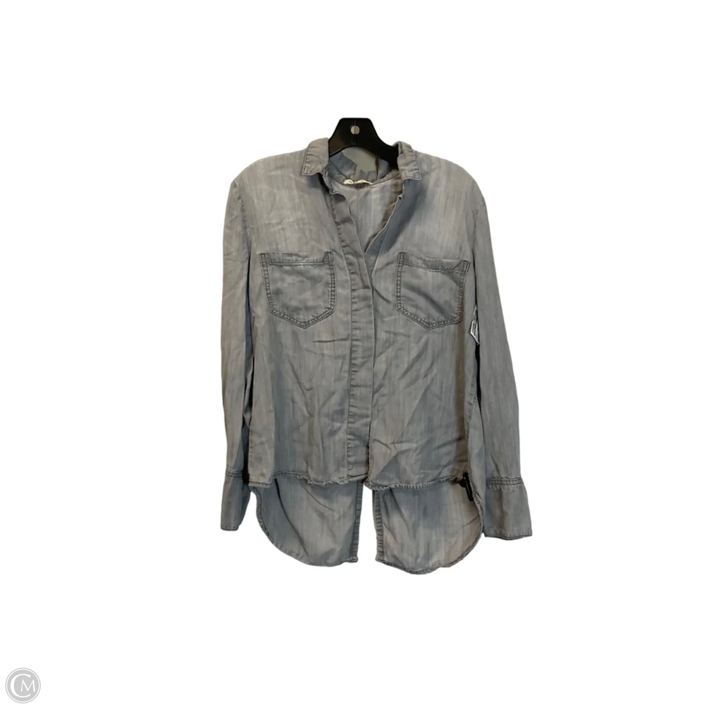 Top Long Sleeve By Cloth & Stone In Grey, Size: S