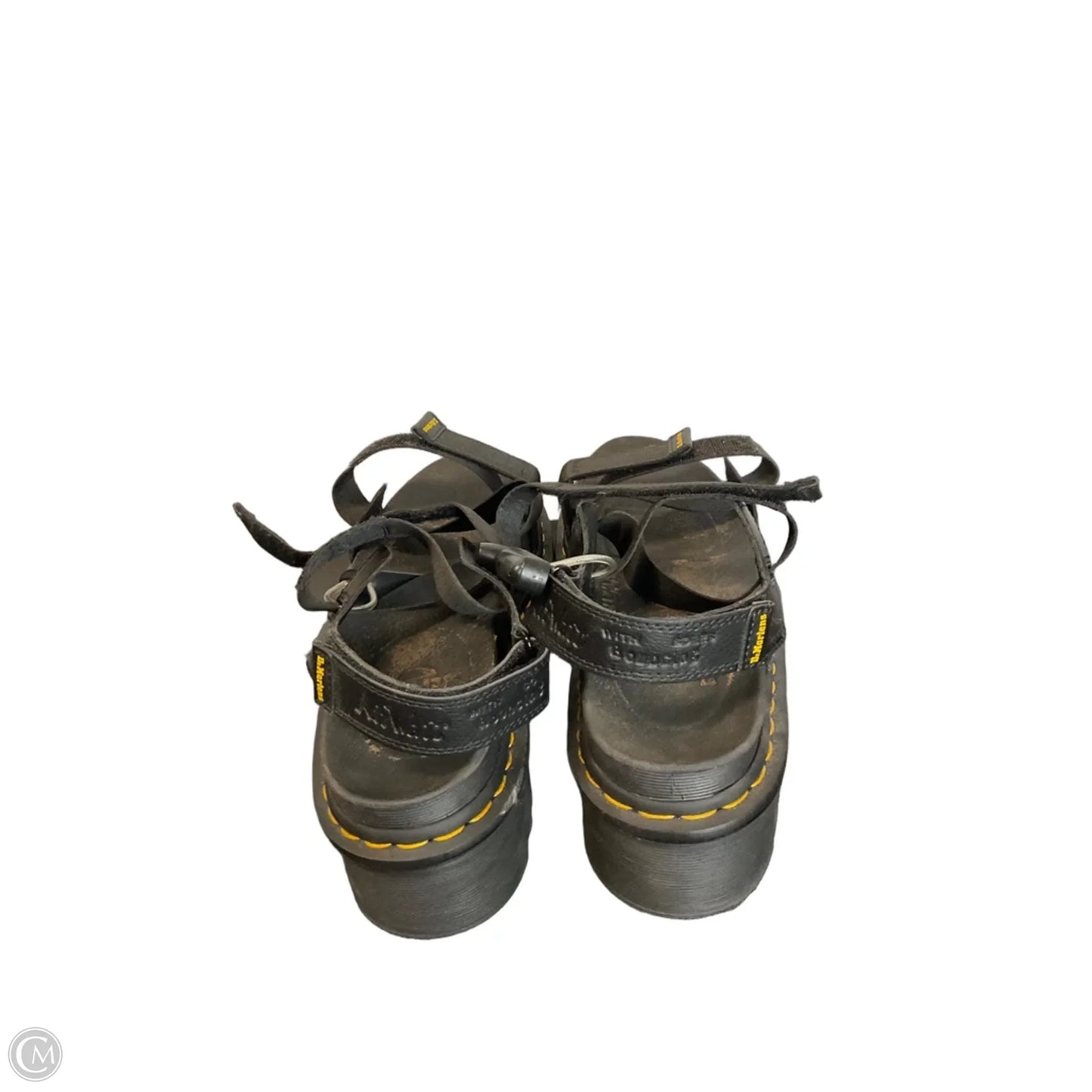 Sandals Heels Platform By Dr Martens In Black, Size: 8