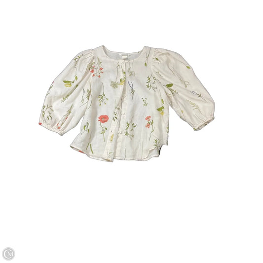 Top Short Sleeve By H&m In Floral Print, Size: Xs