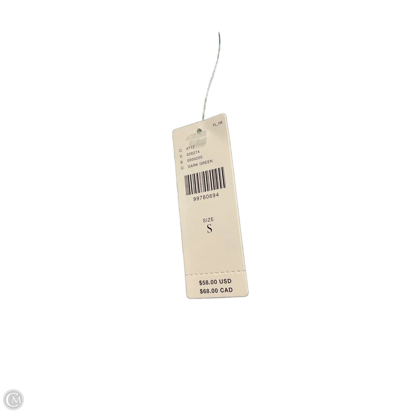 Top Short Sleeve Basic By Anthropologie In Green & White, Size: S