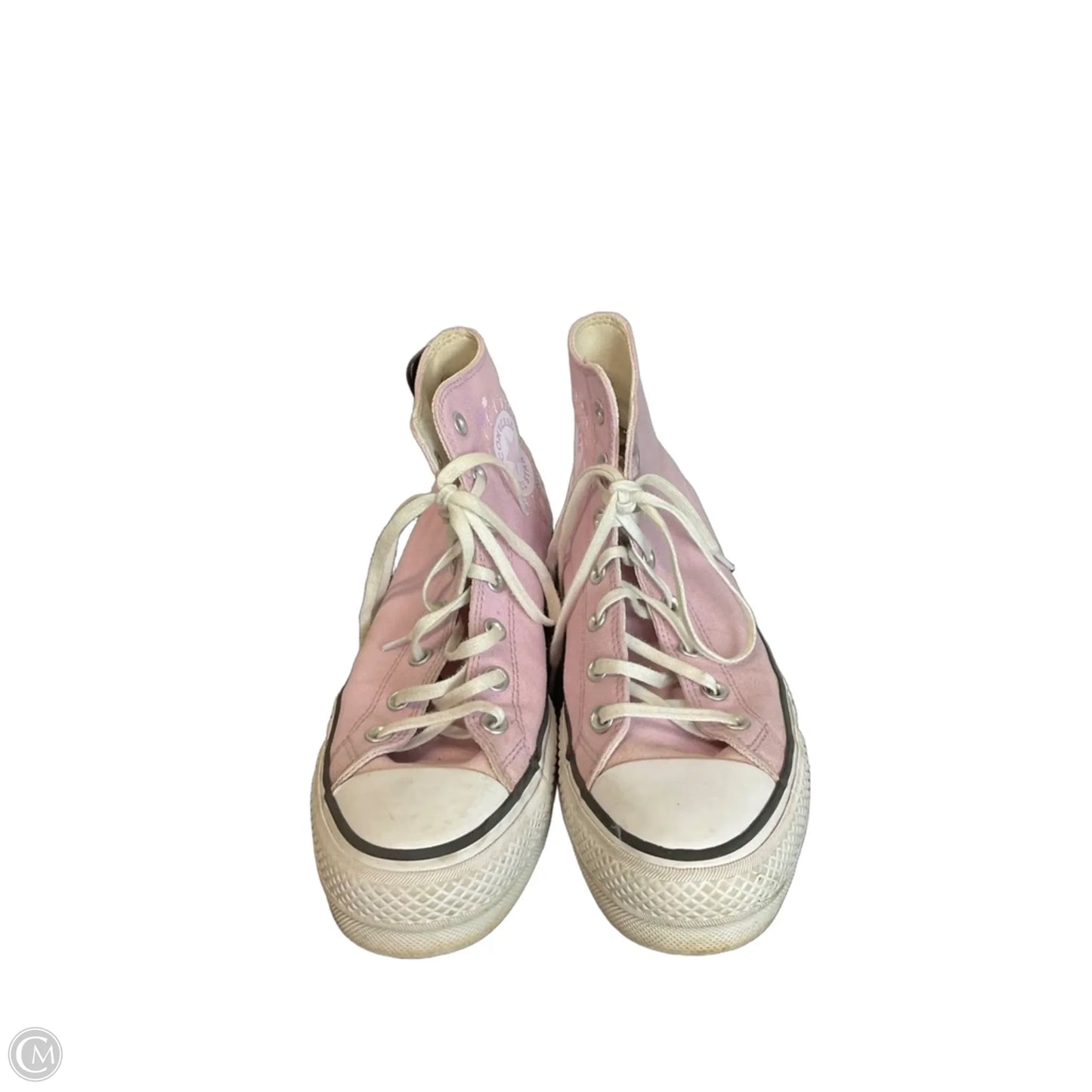 Shoes Sneakers By Converse In Pink & White, Size: 9