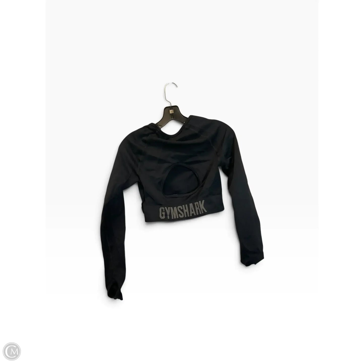 Athletic Top Long Sleeve Crewneck By Gym Shark In Black, Size: M