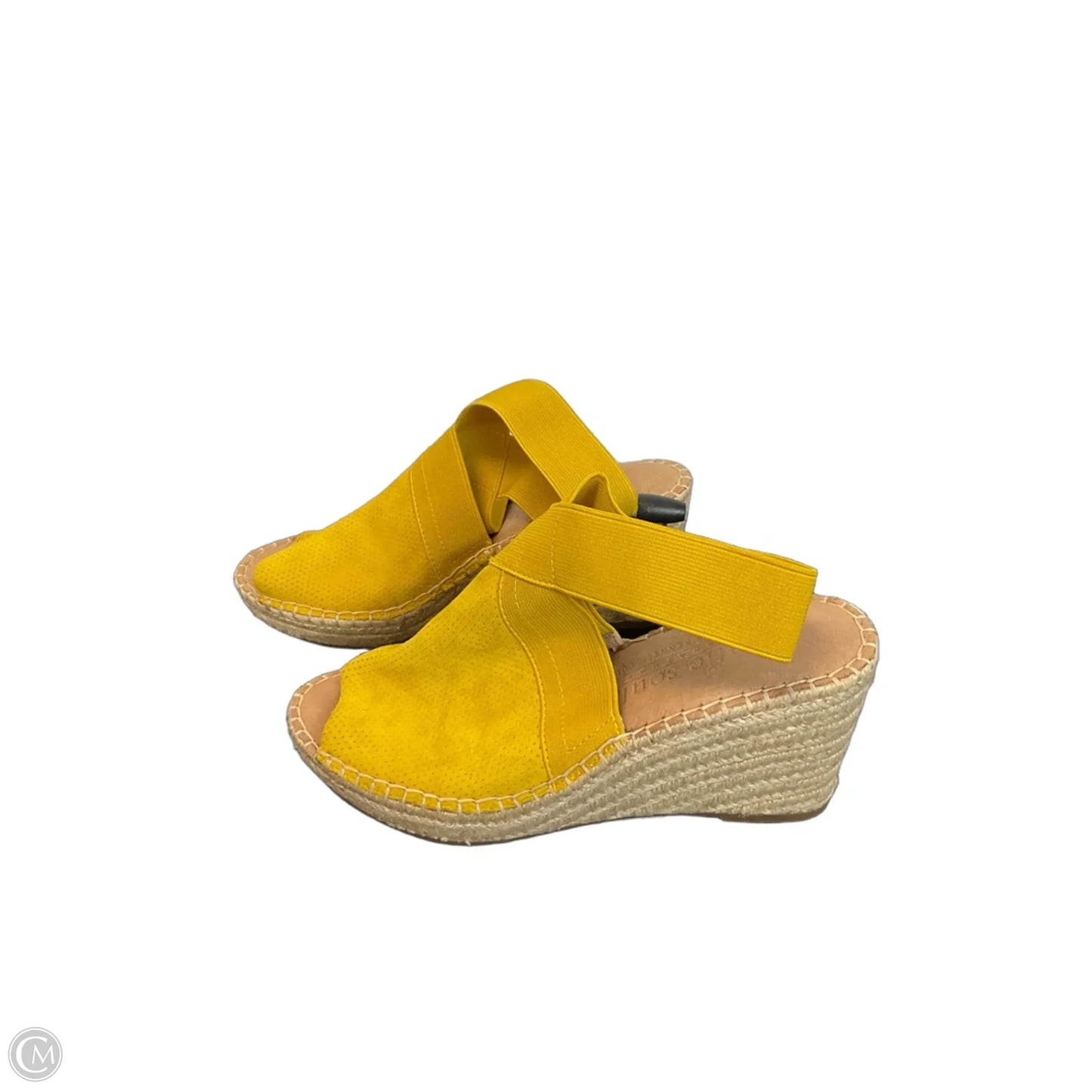 Sandals Heels Wedge By Gentle Souls In Yellow, Size: 6