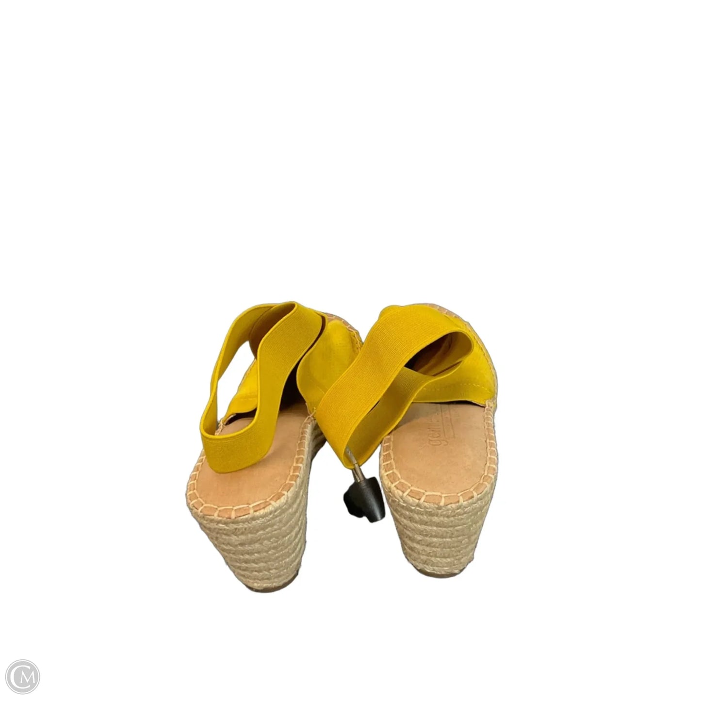 Sandals Heels Wedge By Gentle Souls In Yellow, Size: 6