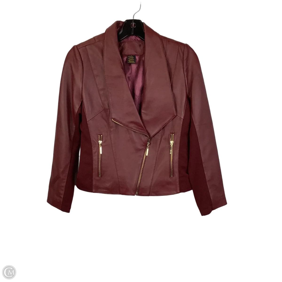 Jacket Leather By Iman In Red, Size: Xs