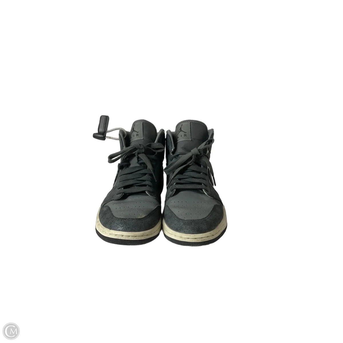 Shoes Luxury Designer By Jordan In Grey, Size: 9