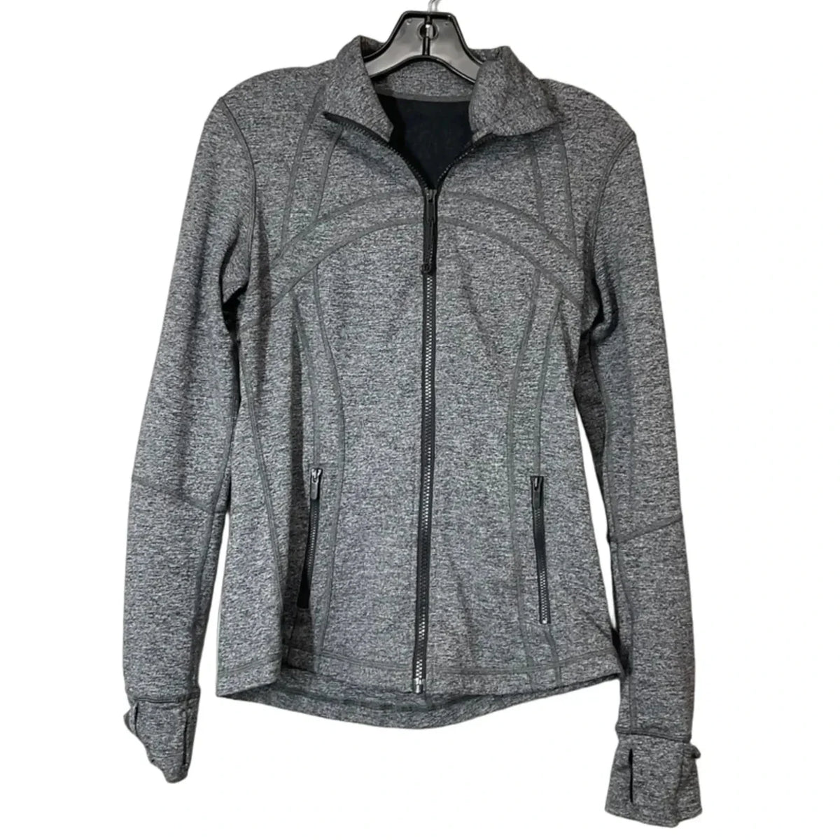 Athletic Jacket By Lululemon In Grey, Size: 8