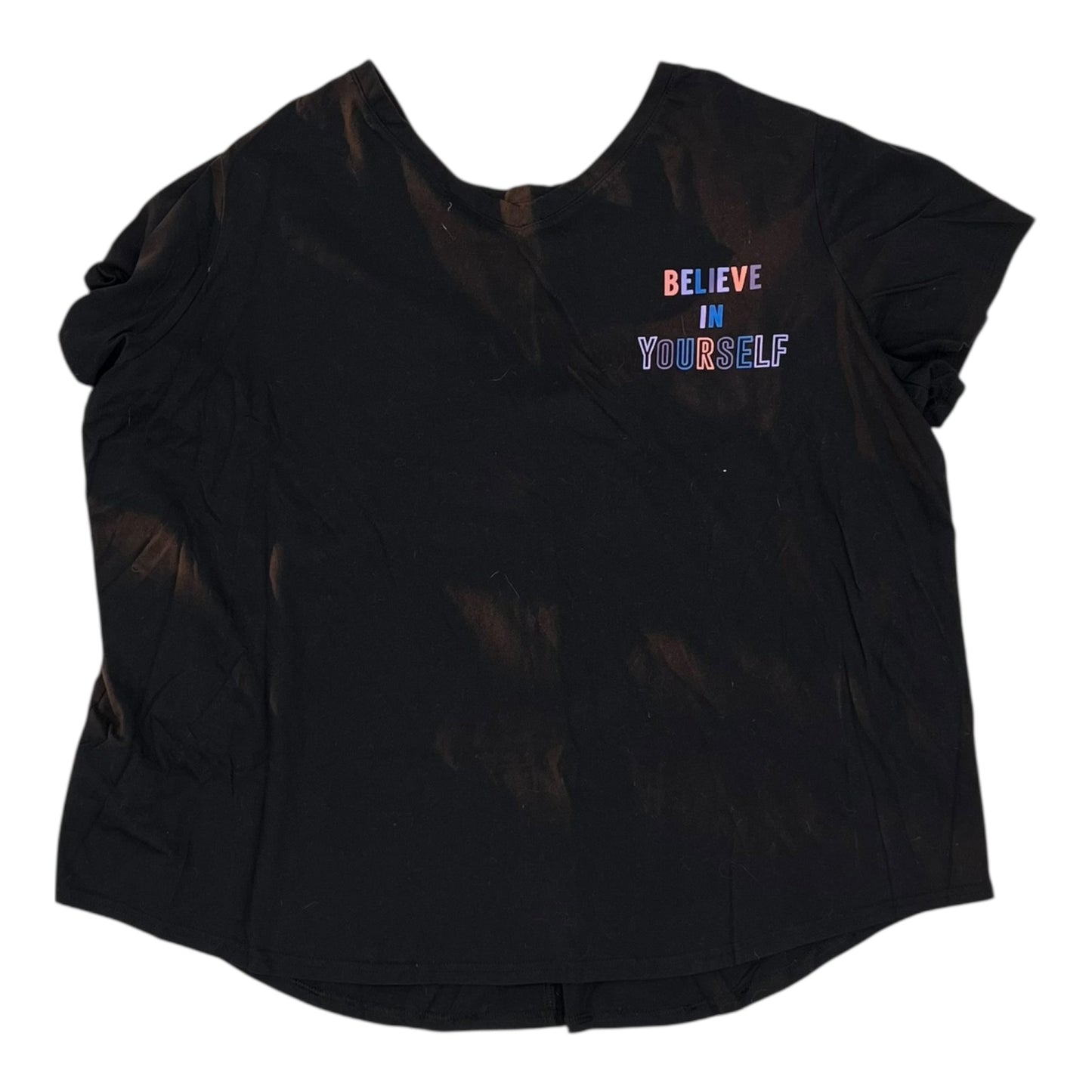 Athletic Top Ss By Tek Gear In Black, Size:2X